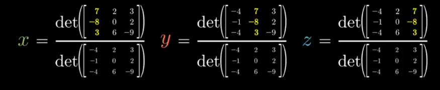 Cramer's formula